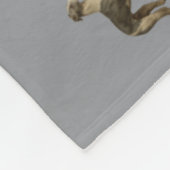 Couverture en polaire Whippet avec fond gris (Coin)