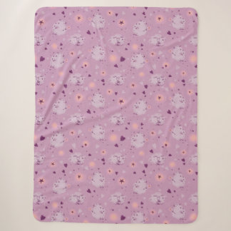 Couverture en Sherpa à motif de mouton violet mign