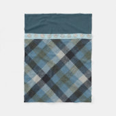 Couverture en toison bleu Tartan (Devant)