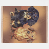 Couverture en toison de Dachshunds (Devant (Horizontal))