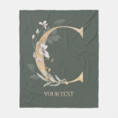 Couverture en toison florale personnalisée (Devant)