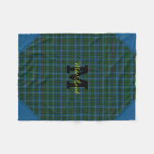 Couverture en toison monogramme couleur Tartan Pla (Devant (Horizontal))