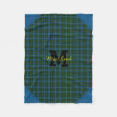 Couverture en toison monogramme couleur Tartan Pla (Devant)