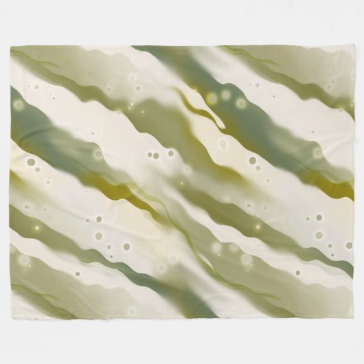 Couverture en toison Motif en toison peint vert (Devant (Horizontal))