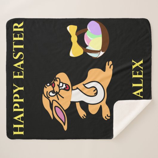 Couverture en toison pour lapin de Pâques et panie (Devant (Horizontal))