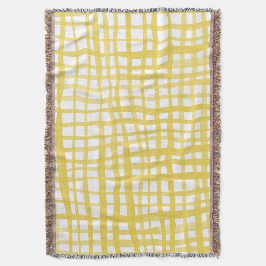 Couverture en vichy motif en jaune (devant Vertical)