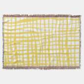 Couverture en vichy motif en jaune (Devant)