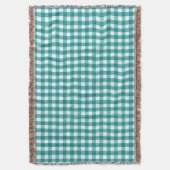 Couverture en vichy turquoise (devant Vertical)