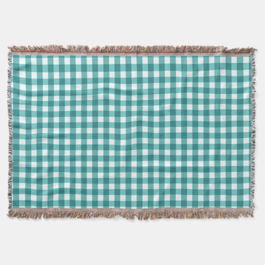 Couverture en vichy turquoise (Devant)