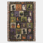 Couverture Ensemble de courtepointe patchwork Halloween couve (devant Vertical)