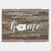 Couverture État de Washington - Aspect du bois personnalisé (Devant)