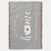 Couverture État de Washington Maison Personnalisée Rustique (devant Vertical)