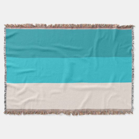 Couverture Été Bleu Plage Vibe Horizontale Bande (Devant)