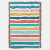 Couverture Été Moderne Multicolore Bandes Verticales (devant Vertical)