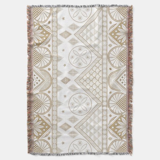 Couverture Ethnique géométrique Tribal Tribal sans couture Mo (devant Vertical)