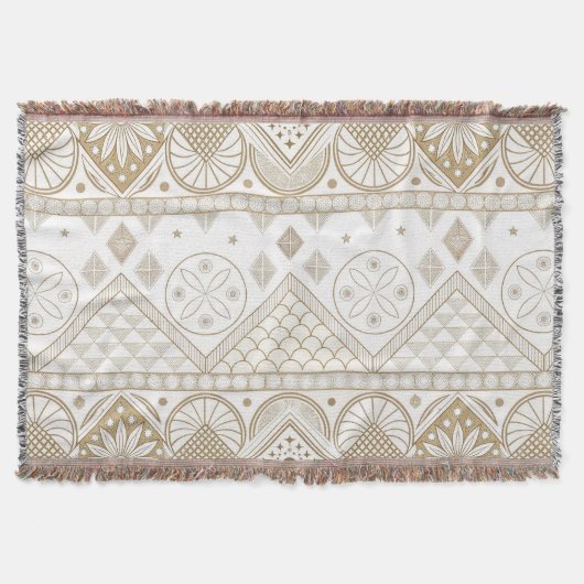 Couverture Ethnique géométrique Tribal Tribal sans couture Mo (Devant)