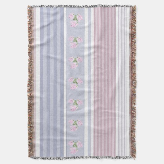 Couverture ethnique, rayée, patchwork (devant Vertical)