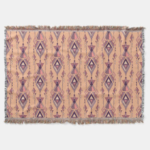 Couverture Ethnique tribale : Aztec Mexicain sans couture Vin