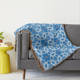 Couverture Étoile bleue et blanche motif de Noël