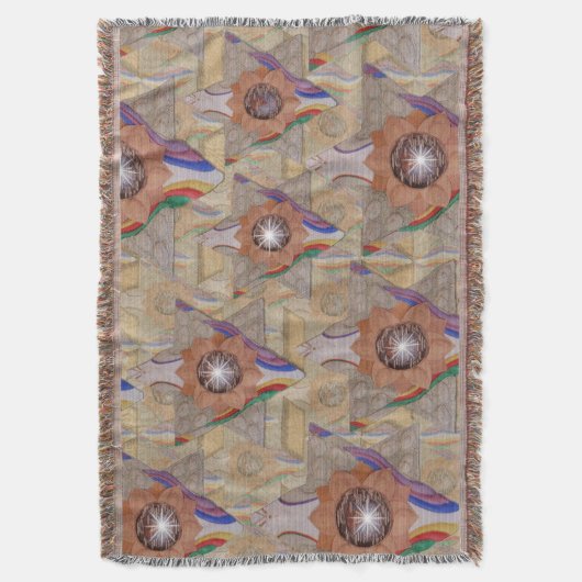 Couverture 'Etoile de David' en cuir et daim (devant Vertical)