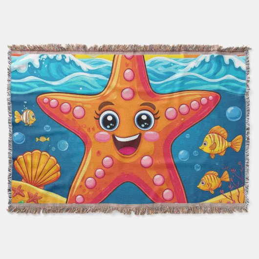 Couverture Étoile de mer de dessin animé mignonne souriant so (Devant)