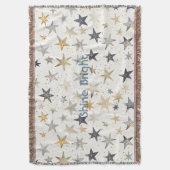 Couverture Étoiles Bleues Argent Or (devant Vertical)