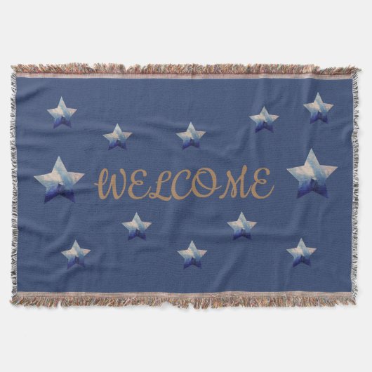 Couverture Étoiles bleues, personnalisées (Devant)