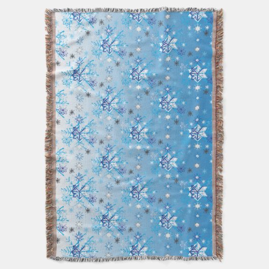 Couverture Étoiles et flocons de neige bleu et blanc complexe (devant Vertical)