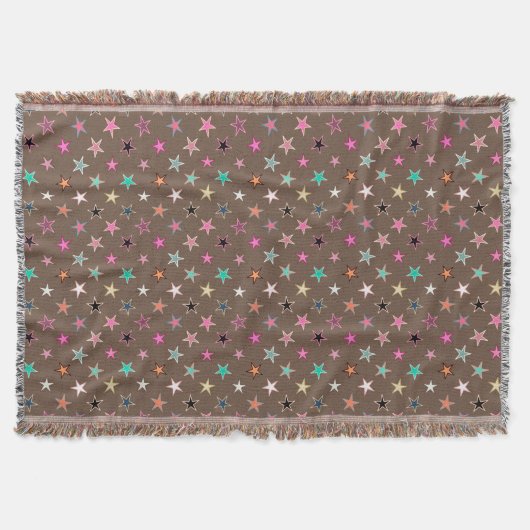 Couverture Etoiles Twinkings, Taupe Tan & multi Pastels (Devant)