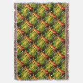 Couverture Eucalyptus Arbre Allée Pointillisme Art (devant Vertical)