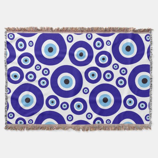 Couverture Evil Eye Pattern, Greek Eye, Turkish Eye, Nazar (Devant)