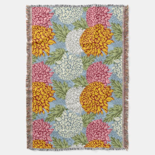 Couverture Excellent motif avec des chrysanthèmes (devant Vertical)