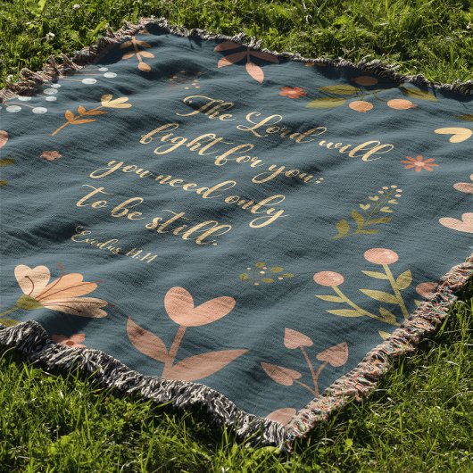 Couverture Exode 14:14 Bible Turquoise de Bohême Verse