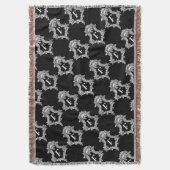 Couverture F Monogram Initial Plaid de jet (devant Vertical)