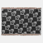 Couverture F Monogram Initial Plaid de jet (Devant)