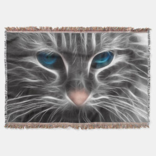 Couverture Face de chat bleu magnifique