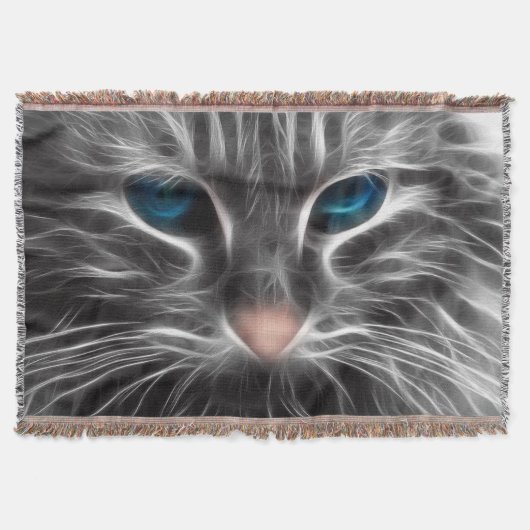 Couverture Face de chat bleu magnifique (Devant)