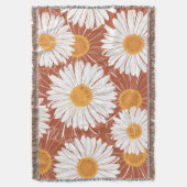 Couverture Faisceaux Brown : Motif Fleur sans couture (devant Vertical)