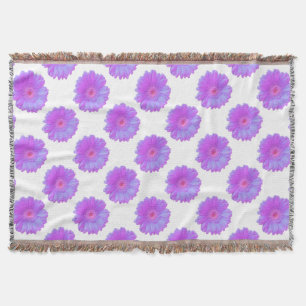 Couverture Faisée de gerbera violette