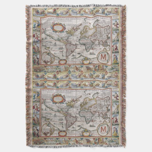 Couverture faite sur commande antique de jet de (devant Vertical)