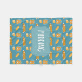 Couverture faite sur commande de corgi de pudding (Devant (Horizontal))