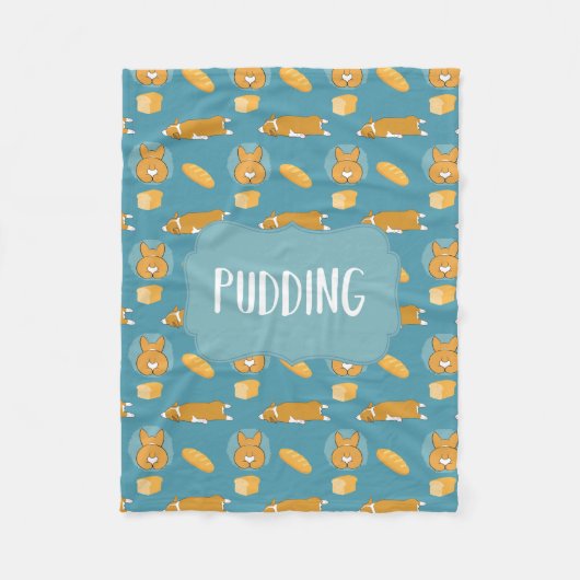 Couverture faite sur commande de corgi de pudding (Devant)