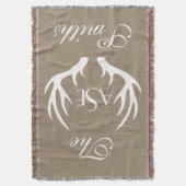 Couverture faite sur commande de jet de monogramme (devant Vertical)