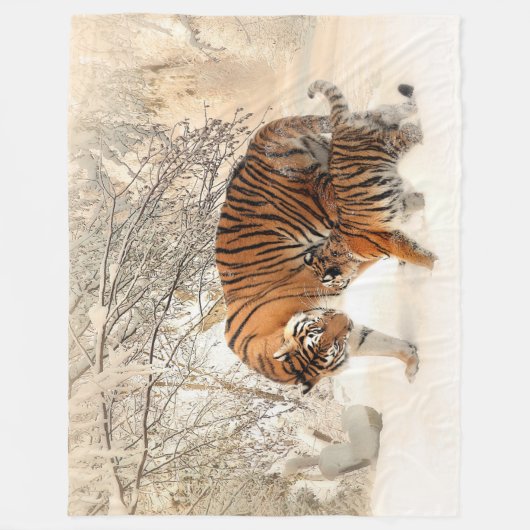 Couverture faite sur commande de mère de tigre et (Devant)