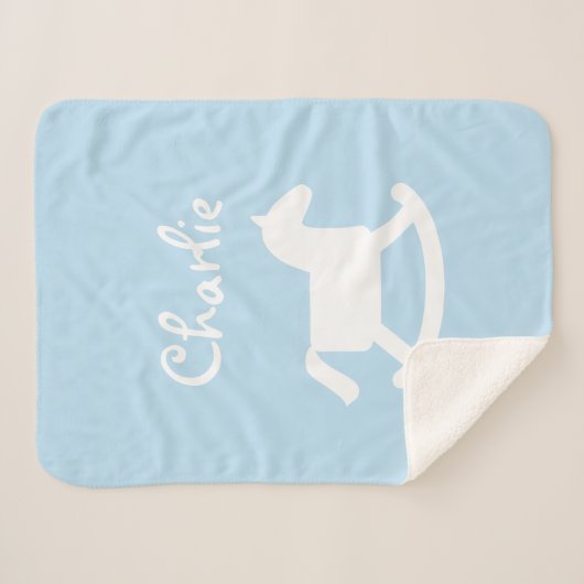 Couverture faite sur commande d'ouatine de sherpa (Devant (Horizontal))