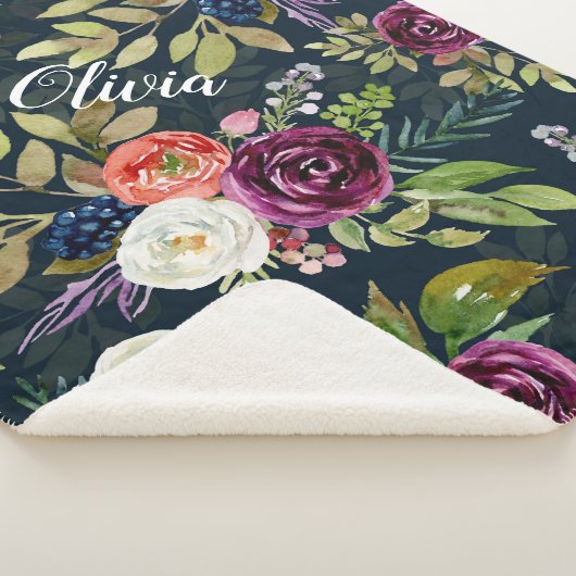 Couverture faite sur commande florale de bébé de (3/4)