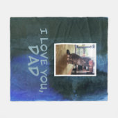 Couverture faite sur commande verte et bleue de (Devant (Horizontal))