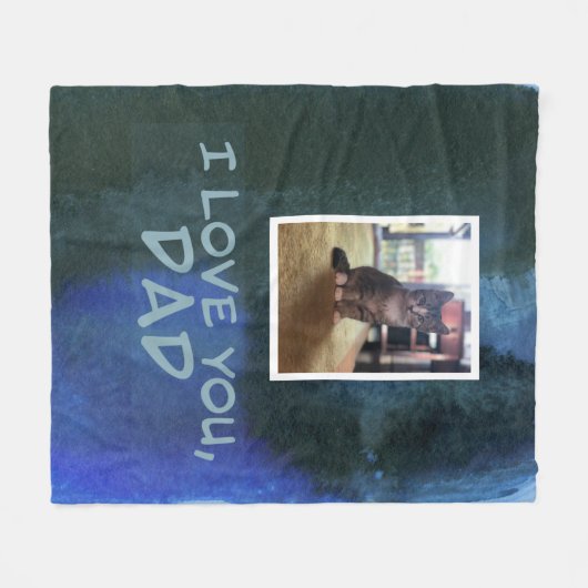 Couverture faite sur commande verte et bleue de (Devant (Horizontal))