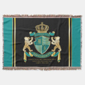 Couverture Faites votre propre armoiries Turquoise Emblème d' (Devant)