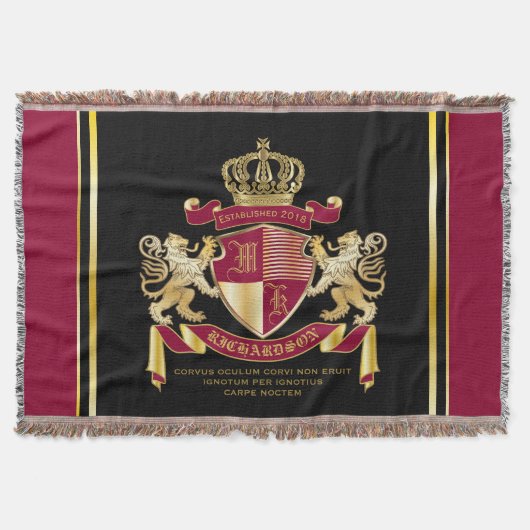 Couverture Faites votre propre blason d'armoiries d'or rouge (Devant)